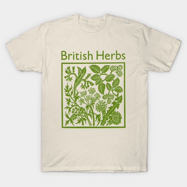 British Herbs - 70s styled floral design T-Shirt by CultOfRomance